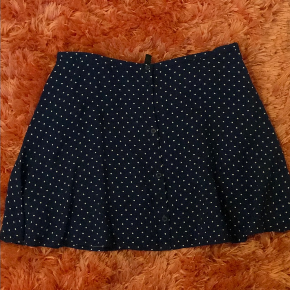 H&M Navy button down mini skirt